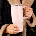 thumbnail image 5 of HydroJug Coffee Traveler 20 oz - Leak-Resistant, Ceramic-Lined Insulated Travel Coffee Mug for Hot or Cold Drinks with Flip Lid, Dusty Rose, 5 of 6