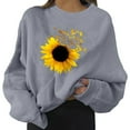 thumbnail image 1 of Trendy Tops Crewneck Sweatshirts for Women Casual Graphic Sweatshirt Loose Classic Pullover Long Sleeve Blouse, 1 of 5