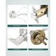 thumbnail image 2 of Satin Nickel Door Handle Interior Brushed Nickel Passage Door Lever for Hall and Closet Keyless Door Lock Set Reversible for Left Right Sided Doors Leverset Handleset, 2 of 7