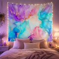 thumbnail image 2 of Vibrant Marbled Swirls on Canvas, Dreamy Abstract for Art Enthusiasts, Fluid Art Wall Decor, Housewarming Gift, Tapestry Wall Hanging for Living Room and Bedroom, 2 of 7