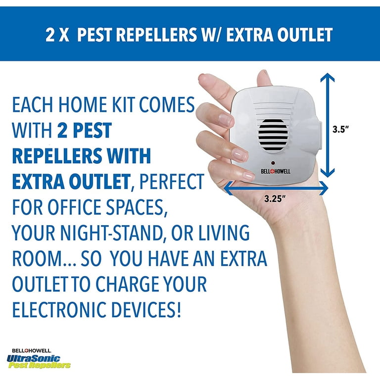 Bell+Howell Ultrasonic Pest Repeller Total Home and Garage 12-pack -  21426367