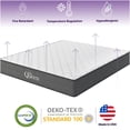 thumbnail image 2 of 10 Inch King Hybrid Mattress, Gel Memory Foam & Pocket Springs, Medium-Firm for Cool Sleep & Support, CertiPUR-US Certified, 2 of 8