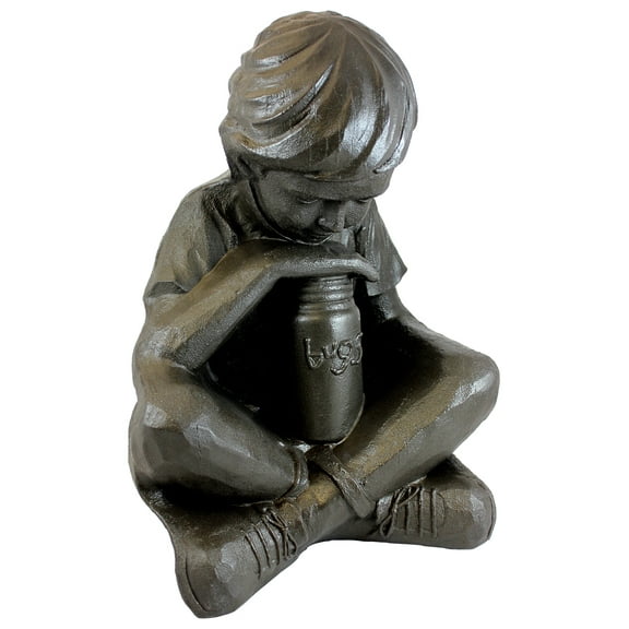 Nature Boy Statue – Natural Bronze Appearance – Made of Resin – Lightweight – 16” Height