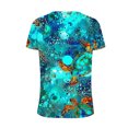 thumbnail image 4 of PVCS Womens Tops Women's Fashion Summer V-Neck Short Sleeve Printed Casual T-Shirt Blouse Tops, 4 of 5
