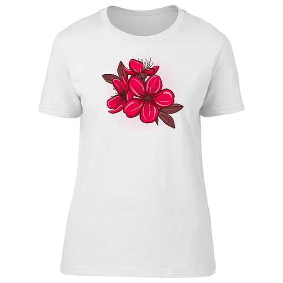 Beautiful Hot Pink Hibiscus Tee Women's -Image by Shutterstock