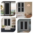 thumbnail image 7 of Black Geometric Window Privacy Film, Country Farm Traditional Chinese Tile Static Cling UV Sun Blocking Heat Control Window Tint, Non-Adhesive One Way Windows Privacy Cover 29.5''x78.7'', 7 of 7