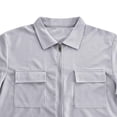 thumbnail image 6 of Zip Up Shirt Men Summer Short Sleeve Full Zipper Casual Collared Waffle Shirts, 6 of 7