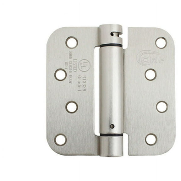 CRP (Pack of 24) 4 in.Full Mortise Round Corner Spring Hinge in Satin