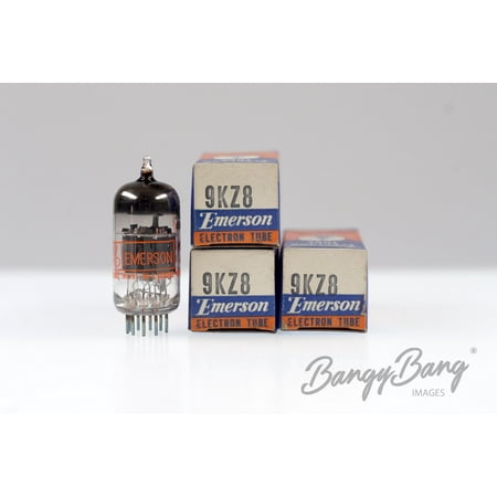 - 3 Vintage Emerson 9KZ8 Noval Miniature Triode-Pentode Radio Tube Valve- BangyBang Tubes