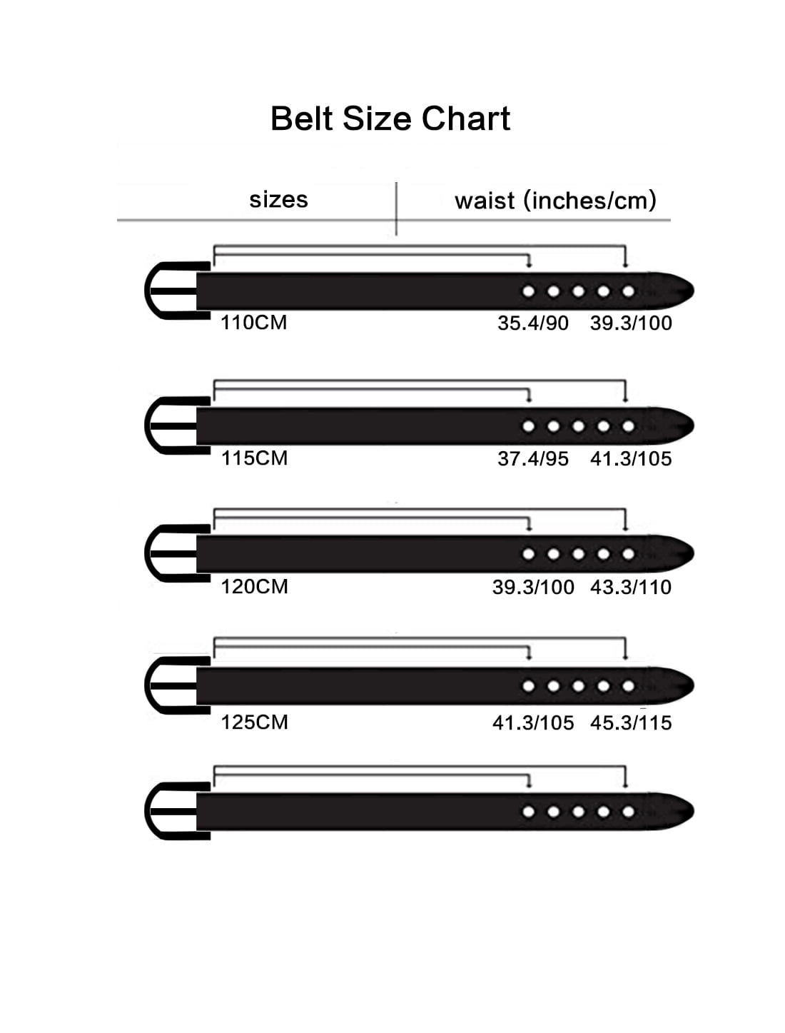 120 cm belt waist size