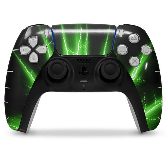 WraptorSkinz Skin Wrap compatible with the Sony PS5 DualSense Controller Lightning Green (CONTROLLER NOT INCLUDED)