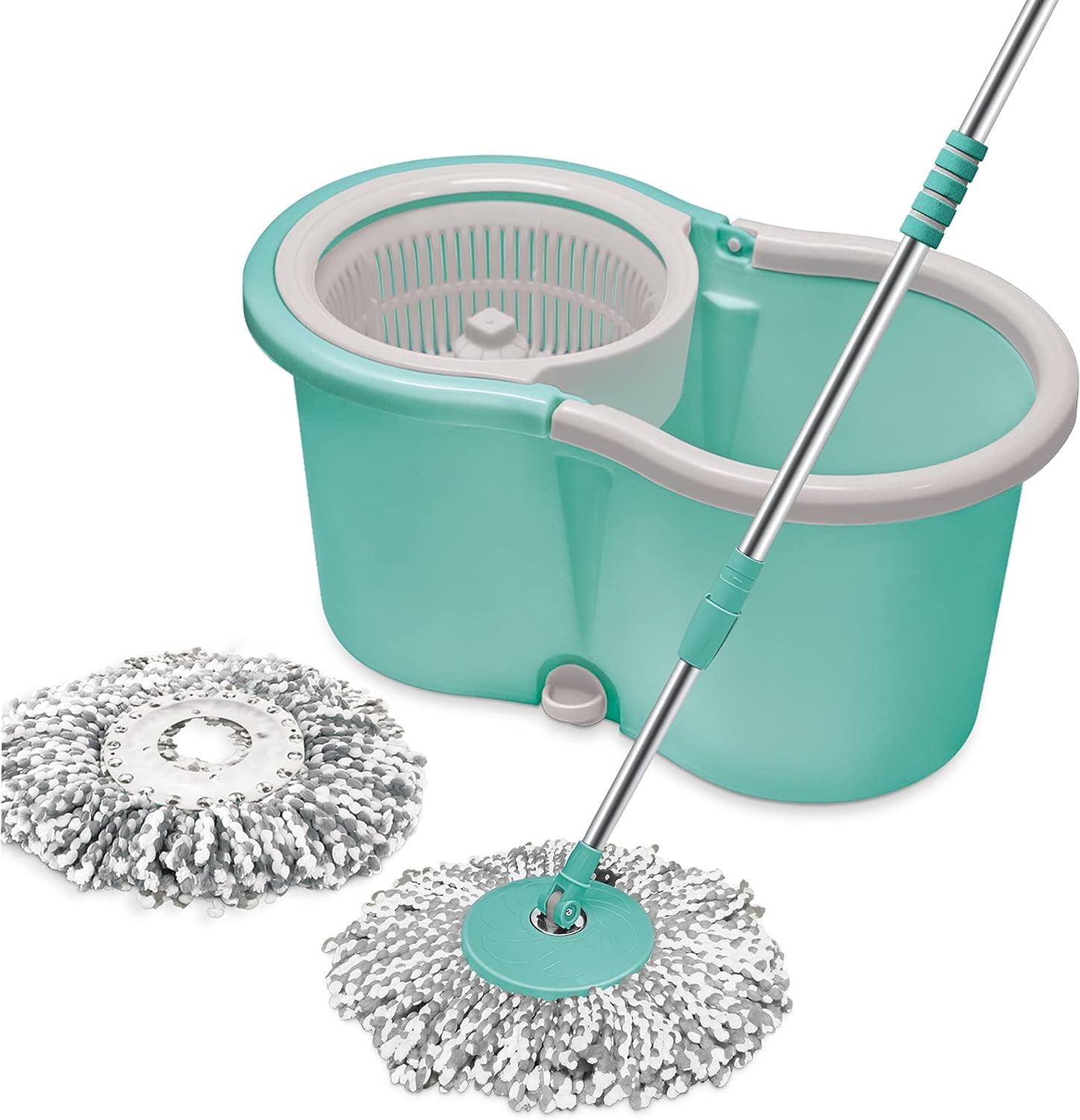 Spotzero by Milton Ace Spin Mop Bucket on Wheels, Extendable Handle