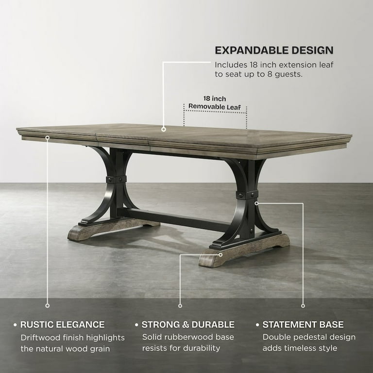 Birmingham 8-Piece Oak Kitchen Dining Set, Solid Wood Style