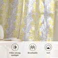 thumbnail image 6 of Yellow Grey Botanical Sheer Curtains 54 Inch Length, Light Filtering Voile Curtain Panel, Pastoral Spring Summer Leaf Aesthetics Rod Pocket Drapes Window Treatments for Living Room Bedroom 52"x54", 6 of 9