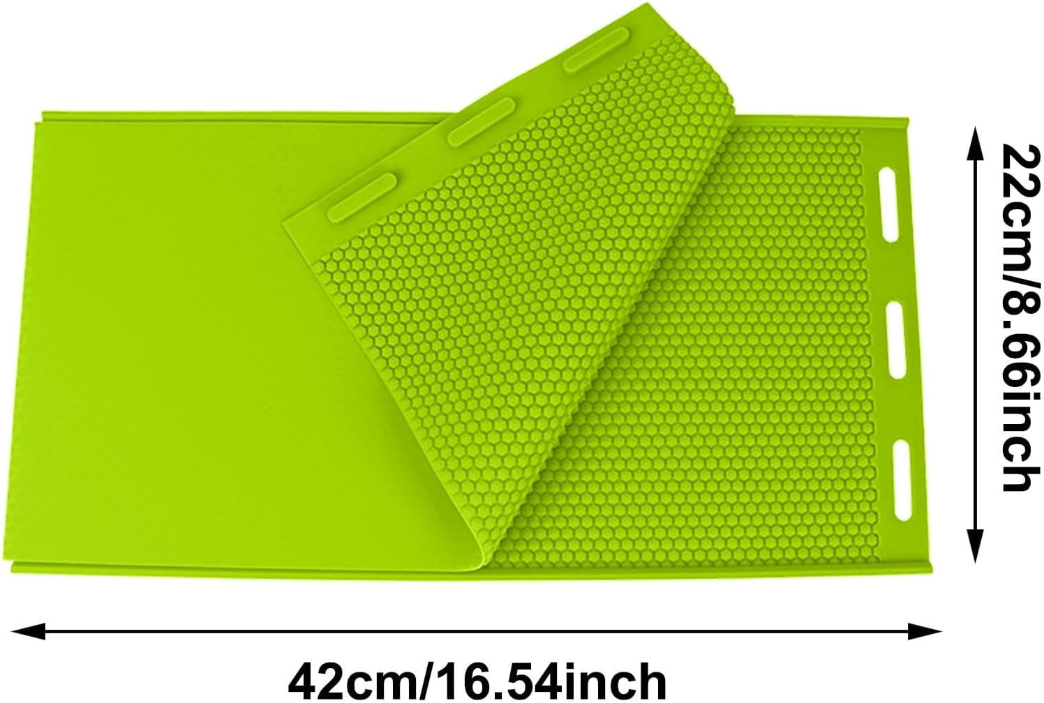 Silicone Beeswax Foundation Press - 5.4mm 2 Sheets Non - Stick Reusable Mold with Honey Scraper for Beekeeping & Candle Making Supplies (1pc*Yellow,kkl)