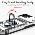 thumbnail image 4 of For iPhone 16e Case Heavy Duty Military Grade Protection,Camera Lens Slide Protection & 360°Rotate Magnetic Car Mount Holder Kickstand Rugged Shockproof Drop Hard Shell,Silver, 4 of 9
