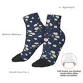thumbnail image 4 of Uemuo Daisies Flowers Printed Crew Socks, Moisture-Wicking Socks, Athletic Socks for Men Breathable Cushion Socks Casual Sport Socks for Running Traveling, 4 of 6