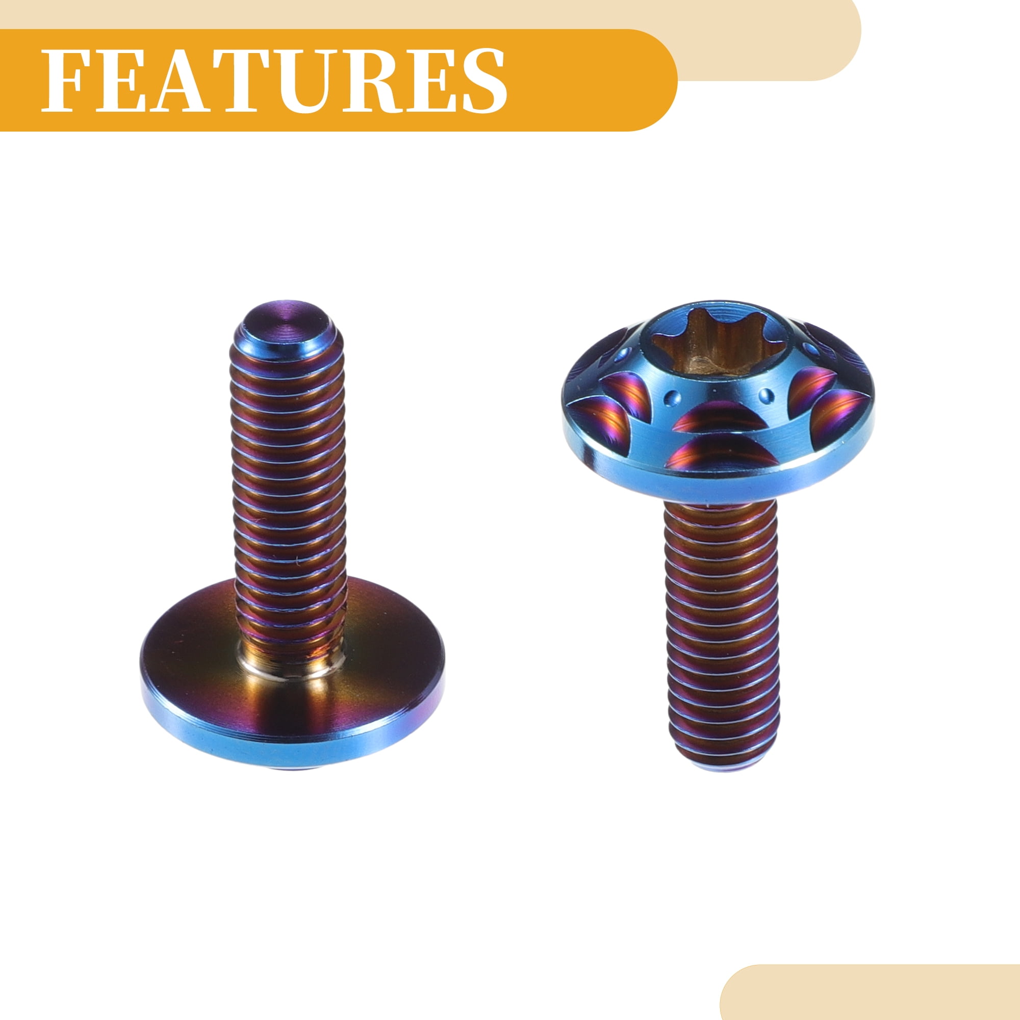 Unique Bargains Universal Anti Theft License Plate Screws with Washers Deep Blue