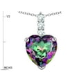 thumbnail image 2 of Star K � 8mm Heart Shaped Rainbow Mystic Topaz Three Stone Pendant Necklace, 2 of 9
