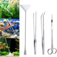 thumbnail image 3 of Lindbes Stainless Steel Aquarium tool kit  4 tools including Straight Scissors  Curved Scissors, 3 of 4