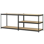 Muscle Rack 48W x 24D x 72H 5-Shelf Steel Freestanding Shelving Unit; Black