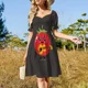 thumbnail image 5 of Vestido de tomate de manga corta para bailar vestidos de cóctel de verano, 5 of 8