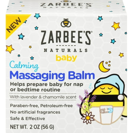 4 Pack - Zarbee's Naturals Baby Calming Massaging Balm, 2 oz