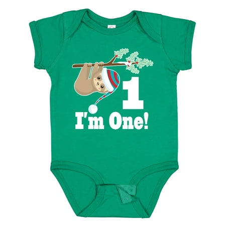

Inktastic First Birthday Sloth 1 Year Old Gift Baby Boy or Baby Girl Bodysuit