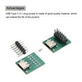 thumbnail image 4 of 10 Pcs USB Type C Female Connector to DIP Adapter Breakout Module Solder Breakout PCB Board, 4 of 4
