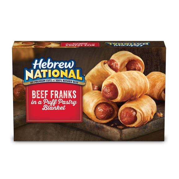 Hebrew National Beef Franks in a Puff Pastry Blanket, 18.4 oz, 32 Count Pack (Frozen)