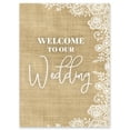 thumbnail image 1 of Darling Souvenir MADE WITH LOVE BurlapLargeWelcomeSign, Decorative PosterWelcomeTo Our Wedding Poster For Easel Wedding Collection- 18x12, 1 of 5