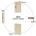 thumbnail image 4 of Montana West Wallets for Women Trifold Large Card Organizer Zipper Coin Purse, Beige, 4 of 7