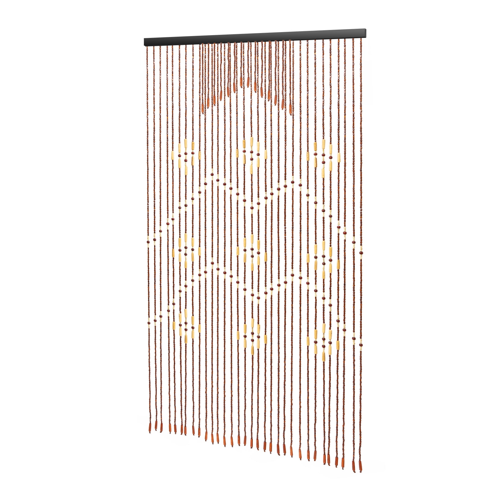 Wooden Bead Curtain, String Door Curtains Beaded, Chinese Classical Coffee for Doorway, Tie Top,  Home Décor