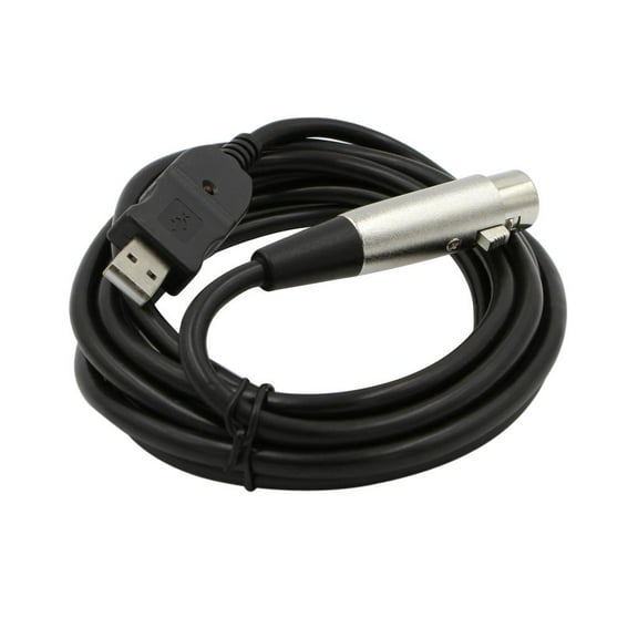 Cable Converter USB 2.0 to XLR Female USB Cable Adapter Connector for Windows