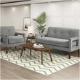 thumbnail image 6 of JERFIT Modern Loveseat Sofa for Small Spaces, Gray Chenille Fabric with Pocket Coil Cushions and Solid Wood Legs, 6 of 7