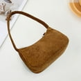 thumbnail image 3 of Bolso de hombro para mujer, bolso elegante para mujer, bolso para axilas, bolso de mano para niñas con cremallera, bolso de playa, monedero para Marrón, 3 of 4