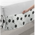 thumbnail image 2 of Dandelion Bed Skirt, Abstract Pattern with Summer Spring Flower Fluff Monochrome Modern Natural, Elastic Bedskirt Dust Ruffle Wrap Around for Bedding Decor, 4 Sizes, Black and White, by Ambesonne, 2 of 2