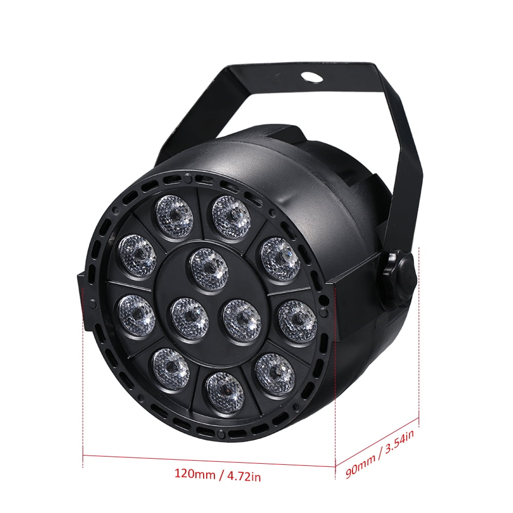 Sorven Stage Light Stage AC90-240V 12 LEDs Par Lights 8 Channel RGBW Color Mixing Stage Lighting with DMX Strobe & Sound Active Mode for Disco Party Christmas Wall Wash
