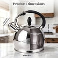thumbnail image 5 of SUSLAS 2.64 qt Stainless Steel Whistling Tea Kettle for Stovetop, Silver Vintage Tea Pot, 5 of 9