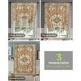thumbnail image 4 of Brown Southwest Tie Up Curtains for Kitchen Bathroom Bedroom Windows 45 Inch Length, Boho Vintage Ethnic Tribes Art Balloon Drape Curtains Shade Rod Pocket Drapery Curtain Panel, 42"x45", 4 of 7
