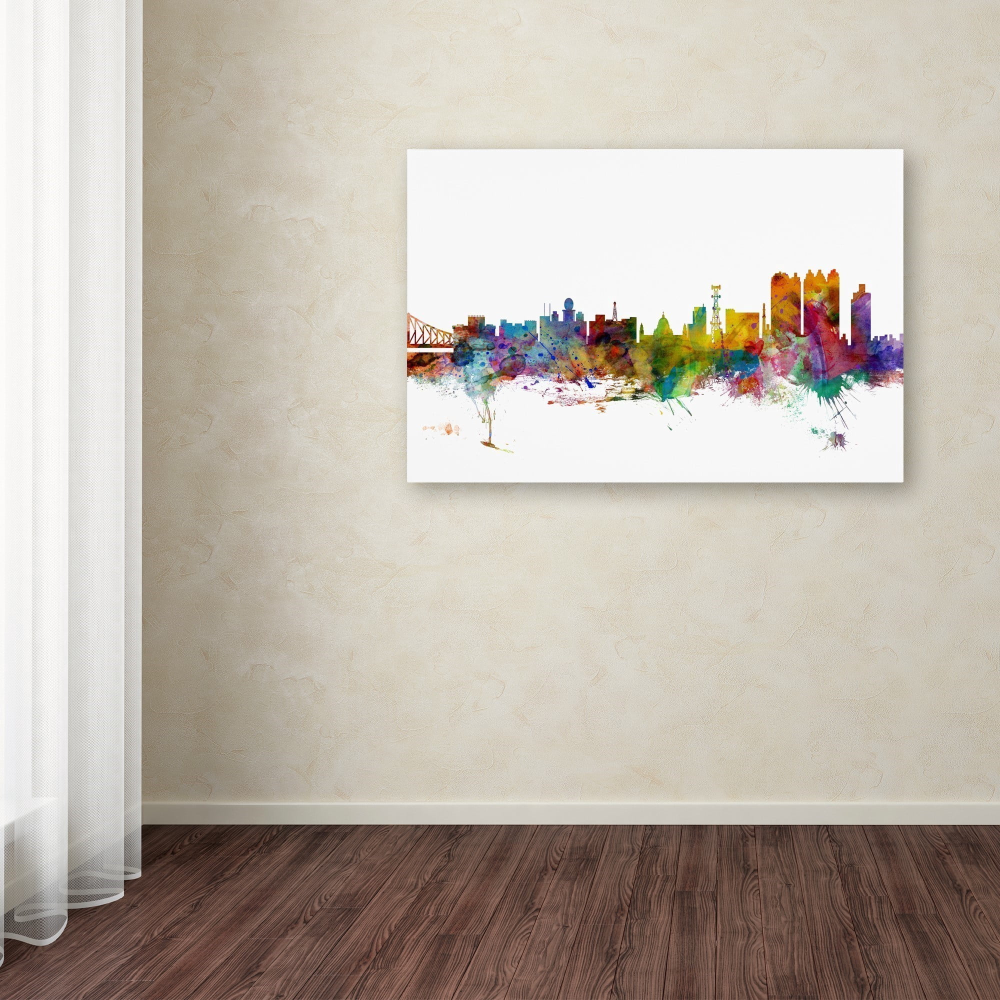 Trademark Fine Art "Calcutta India Skyline" Canvas Art by Michael Tompsett