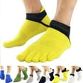 thumbnail image 3 of Men's Breathable Cotton Toe Socks Pure Sports Comfortable 5 Finger Toe Sock, 3 of 3