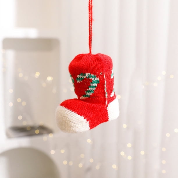 Xihbxyly Venta de Liquidación Adornos Navideños Colgante In Calcetin Colorido In Miniatura Adornos Navideños