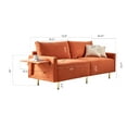 thumbnail image 4 of BSHTI 66.9 inch Modern Upholstered 2-Seat Loveseat Sofa,European style Loveseat Sofa for Livingroom(Navy Blue), 4 of 13