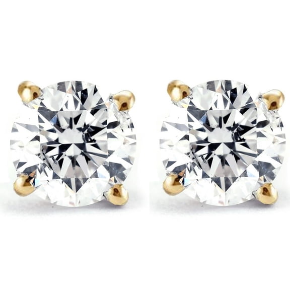 Pompeii 1/2ct Diamond Studs 14K Yellow Gold (G/H,I2)