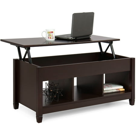 Coffee Table For Living Room Best Choice Products Wooden Modern Multifunctional Coffee Dining Table for Living Room, Decor, Display w/ Hidden Storage and Lift Tabletop, Espresso ()