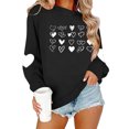 thumbnail image 6 of Valentines Day Long Sleeve Shirts for Women Cute Love Heart Print Graphic Crewneck Pullover Tops Holiday Outfits Sweatshirts, 6 of 9