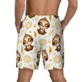 thumbnail image 2 of Lsque Mens Swim Trunks Sloth Yoga Pattern - Bathing Suit Compression Liner - Beach Swim Shorts Swimwear - (S-3XL) - Stretch Quick Dry -X-Large, 2 of 9