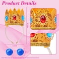 thumbnail image 4 of 5-Piece Pink Princess Cosplay Set for Women, Pink Tutu Skirt Costume Accessories with Gold Sequin Crown, Gloves & Gem Jewelry for Halloween Dress-Up, 4 of 6