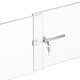thumbnail image 5 of Cerradura de trinquete para puerta corrediza de vidrio con acabado cromado, con llave igual, se adapta a vitrina segura de vidrio de 4-8 mm para gabinetes, tiendas minoristas y uso doméstico, paquete, 5 of 7